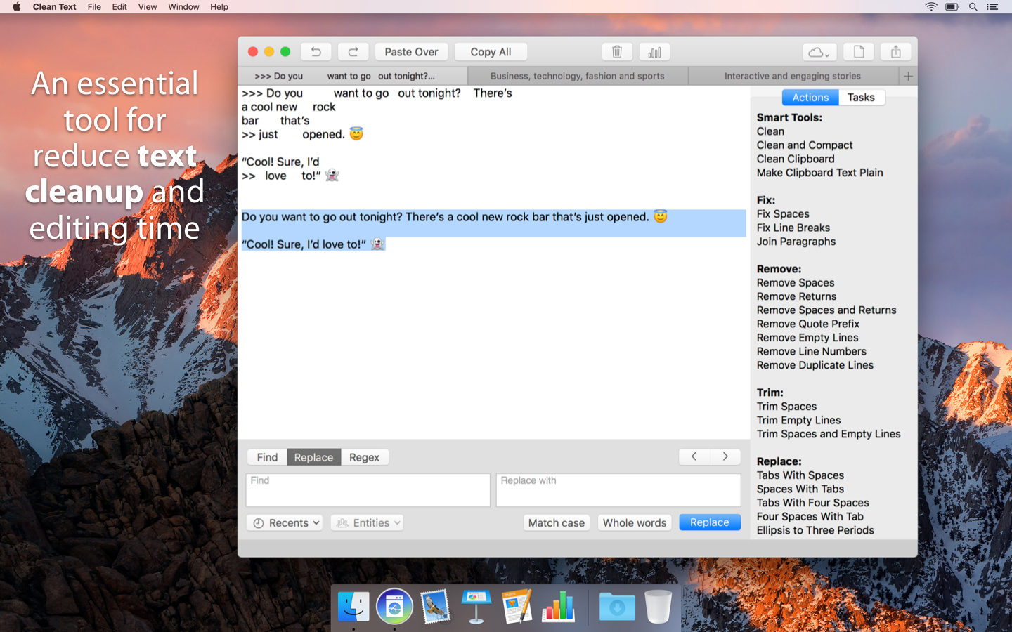 app mac os cleaner popup during text